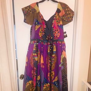 African Print Maxi Dress